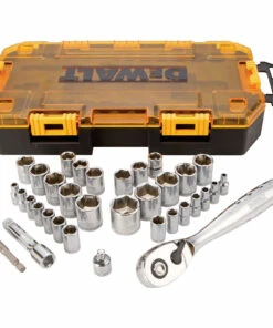 DeWalt DWMT73804 Tough Box Drive Socket Set (34 Piece), 1/4" and 3/8"