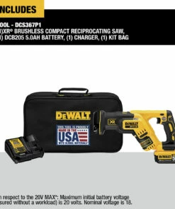 DeWalt DCS367P1 20V MAX XR 5.0 Ah Cordless Lithium-Ion Brushless Compact Reciprocating Saw -DeWalt Outlet Store prod 26703205412