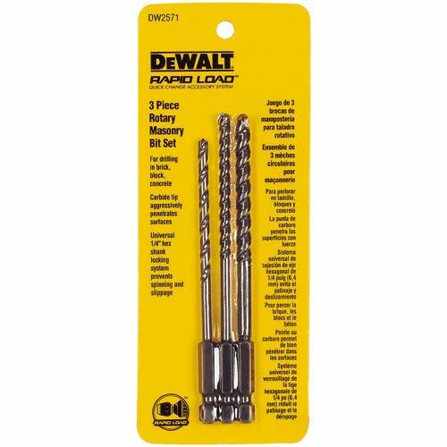 DeWalt 3 pc. Rotary Masonry Bit Set 1 DeWalt 3 pc. Rotary Masonry Bit Set