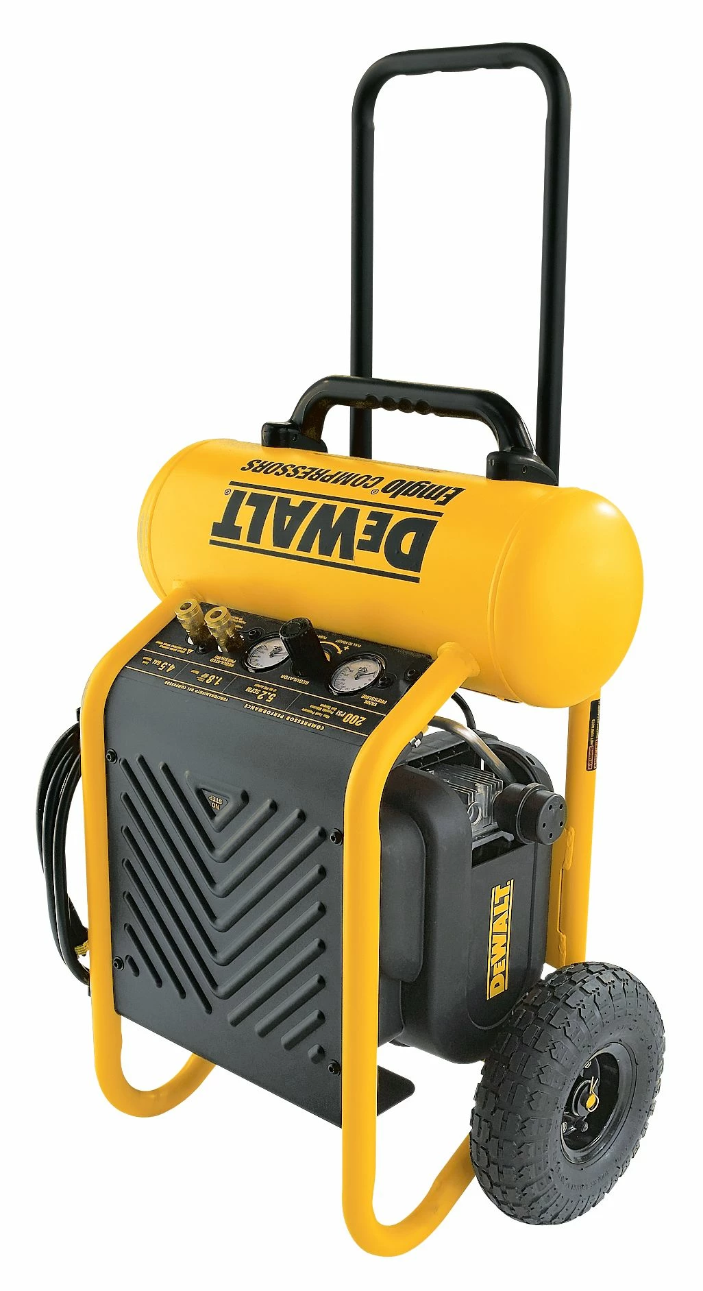 DeWalt 4.5 Gallon Air Compressor with Wheels and Collapsible Handle 2 DeWalt 4.5 Gallon Air Compressor with Wheels and Collapsible Handle - Image 2