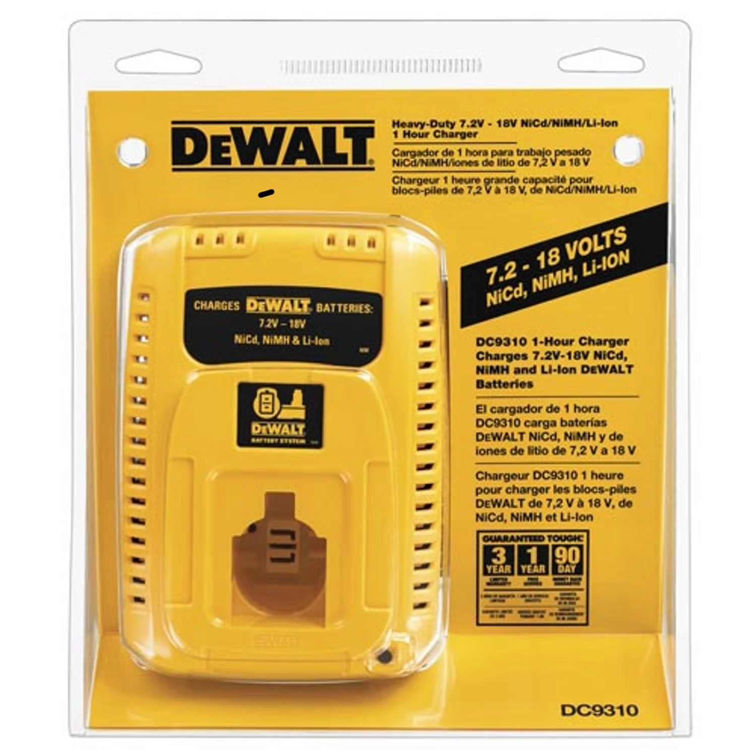 DeWalt DC9310 Heavy-Duty 7.2V-18V NiCD/NiMH/Li-Ion 1-Hour Charger 2 DeWalt DC9310 Heavy-Duty 7.2V-18V NiCD/NiMH/Li-Ion 1-Hour Charger - Image 2