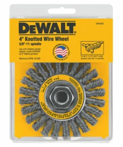 DeWalt 4 in. Cable Twist Wire Wheel, Carbon Steel, 5/8 in. - 11 Arbor