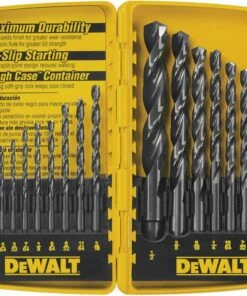 DeWalt DW1167 17-Piece Black-Oxide Split-Point Twist Drill Bit Assortment